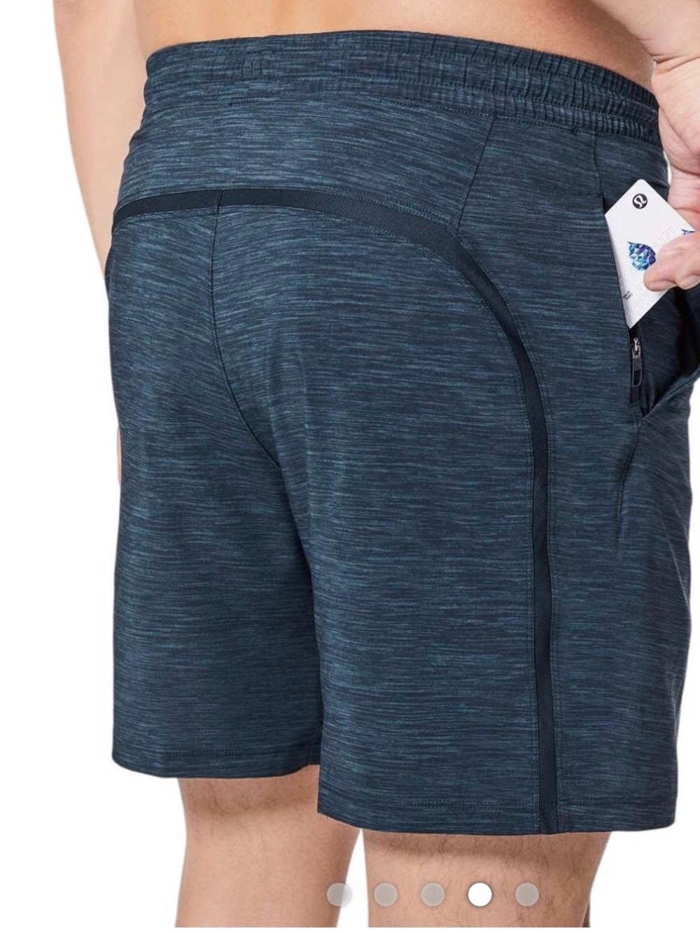 lululemon athletica Men's Dark Heather Navy Athletic Shorts